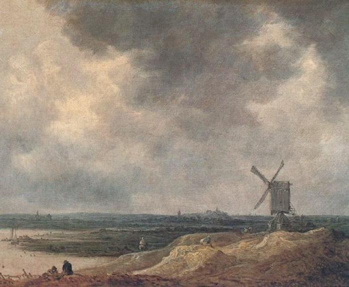 Jan van  Goyen Windmill Norge oil painting art